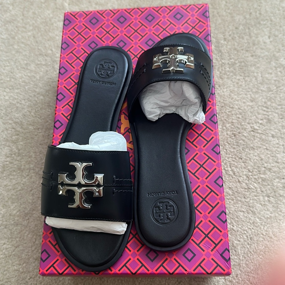 NWT Tory Burch EVERLY Slide/calf leather - Picture 4 of 9